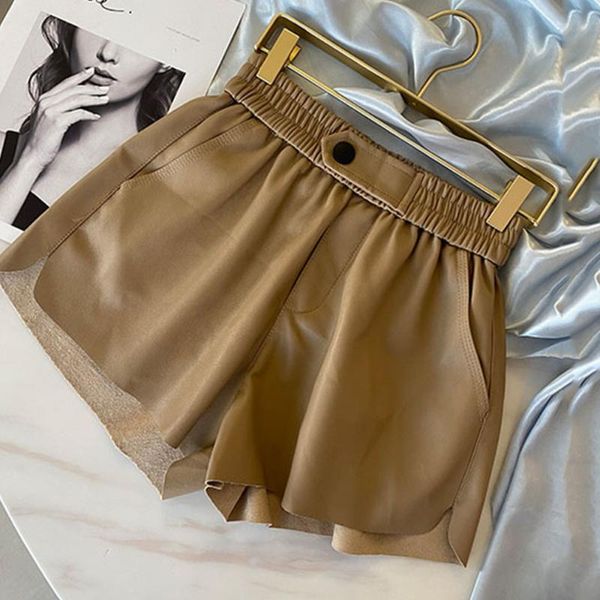 women's shorts 2021 autumn winter women elastic high waist wide leg female pu leather fashion casual korean style plus size 5xl, White;black
women's shorts 2021 autumn winter women elastic high waist wide leg female pu leather fashion casual korean style plus size 5xl, White;black
