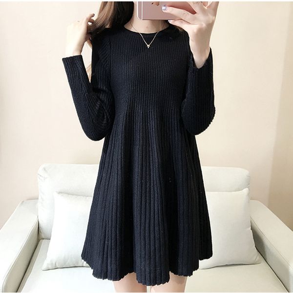 dress women winter thick sweater straight oversized o-neck long sleeve knitted female vestido sueter, Black;gray
dress women winter thick sweater straight oversized o-neck long sleeve knitted female vestido sueter, Black;gray