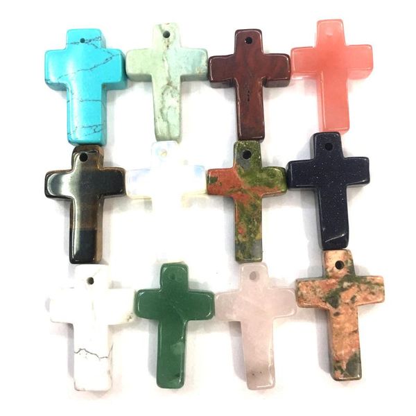 pendants natural stone cross shape crystal agates necklace pendant for jewelry making good quality size 20mmx30mm, Black
pendants natural stone cross shape crystal agates necklace pendant for jewelry making good quality size 20mmx30mm, Black