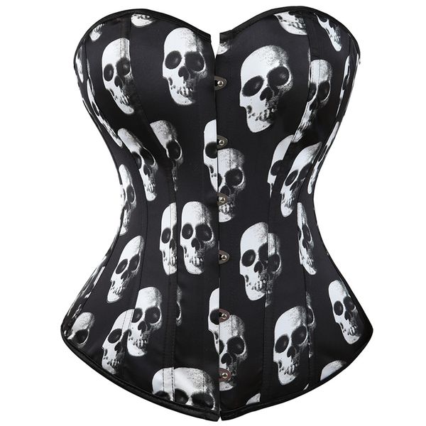Women Black Skull Print Corsets Bustiers Lace Up Overbust Corset Lingerie top Sexy Victorian Steampunk Corset Plus Size -6XL
Women Black Skull Print Corsets Bustiers Lace Up Overbust Corset Lingerie top Sexy Victorian Steampunk Corset Plus Size -6XL