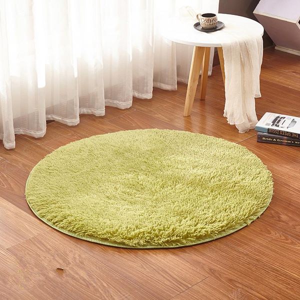 

fashion shaggy soft round carpets for living room bedroom kid rugs home carpet floor door mat simple thicker area rug mats