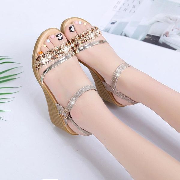 dress shoes crystal open toe ankle strap gladiator wedges sandals high front rear platform ladies buckle summer women, Black
dress shoes crystal open toe ankle strap gladiator wedges sandals high front rear platform ladies buckle summer women, Black