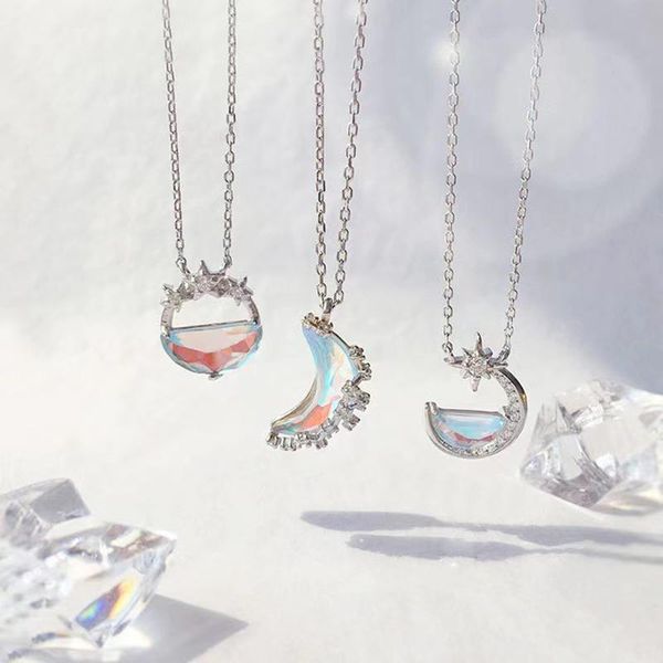 pendant necklaces temperament crystal moon for women girls sweet elegant style clavicle necklace korean fashion jewelry, Silver
pendant necklaces temperament crystal moon for women girls sweet elegant style clavicle necklace korean fashion jewelry, Silver