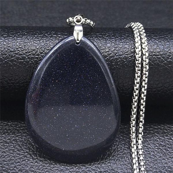 pendant necklaces natural stone blue sandstone stainless steel necklace chains jewelry making women/men collar piedras nxs04, Silver
pendant necklaces natural stone blue sandstone stainless steel necklace chains jewelry making women/men collar piedras nxs04, Silver