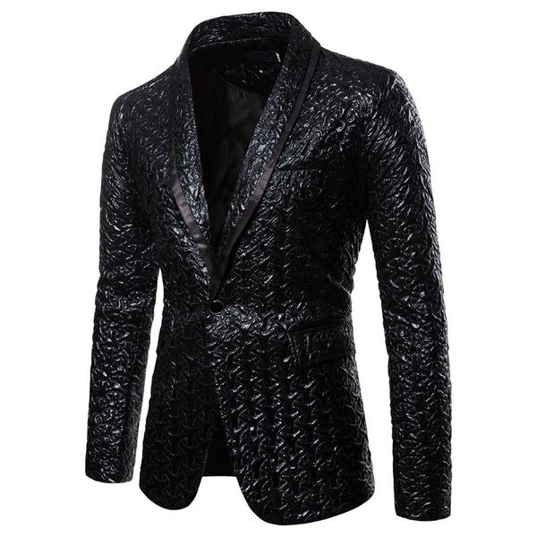 men's suits & blazers party show men blazer suit jacket fold gilding terno masculino slim fit mens, White;black
men's suits & blazers party show men blazer suit jacket fold gilding terno masculino slim fit mens, White;black