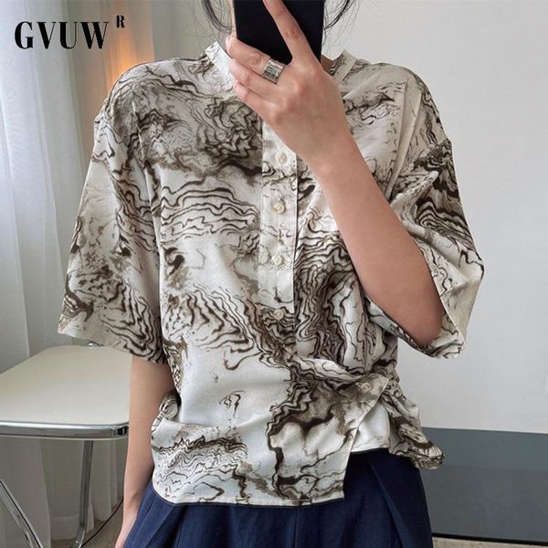 women's blouses & shirts gvuw 2021 spring summer fashion casual print irregular stand collar short sleeve shirt loose women sk886, White
women's blouses & shirts gvuw 2021 spring summer fashion casual print irregular stand collar short sleeve shirt loose women sk886, White