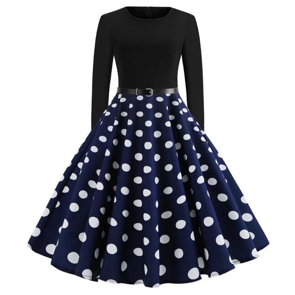 casual dresses women's 1950s retro round neck polka dot animal long sleeve a-line swing dress, Black;gray
casual dresses women's 1950s retro round neck polka dot animal long sleeve a-line swing dress, Black;gray