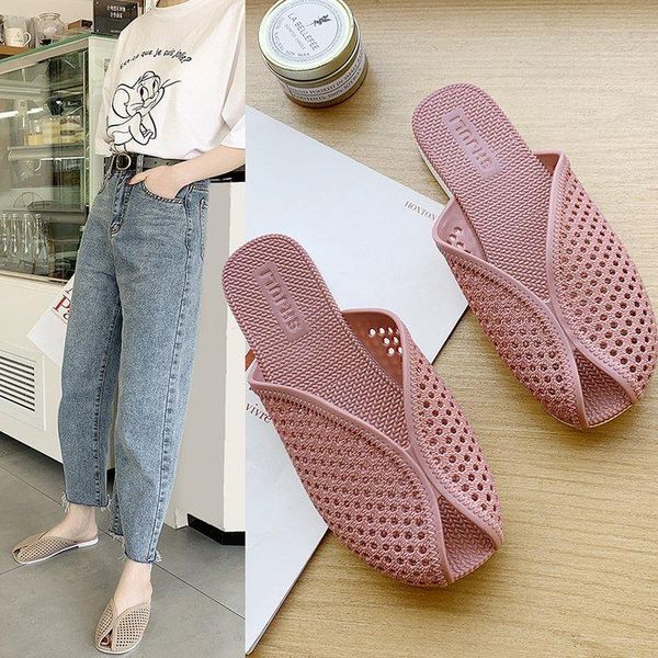 slippers spring and summer net surface comfortable joker with cloth baotou mesh rubber flat house shoes, Black
slippers spring and summer net surface comfortable joker with cloth baotou mesh rubber flat house shoes, Black