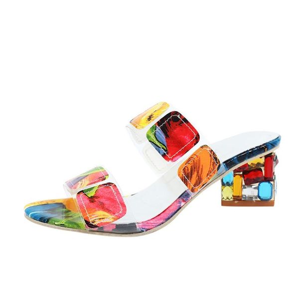 ladies summer painted slippers rhinestone pumps open toe high heels platform shoes beach sandals fashion women#bl5, Black
ladies summer painted slippers rhinestone pumps open toe high heels platform shoes beach sandals fashion women#bl5, Black