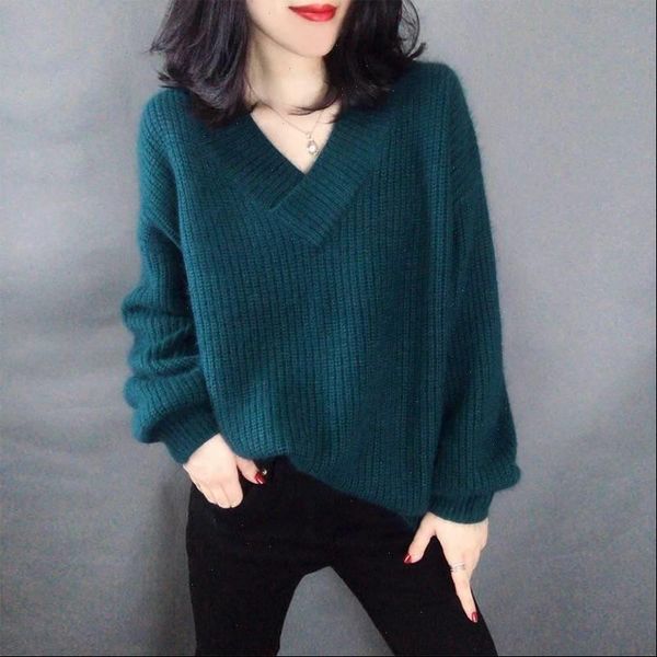 0.5 oversized women sweaters thick spring autumn knitted sweater v neck mohair lantern sleeve solid color pullovers plus size max, White;black
0.5 oversized women sweaters thick spring autumn knitted sweater v neck mohair lantern sleeve solid color pullovers plus size max, White;black