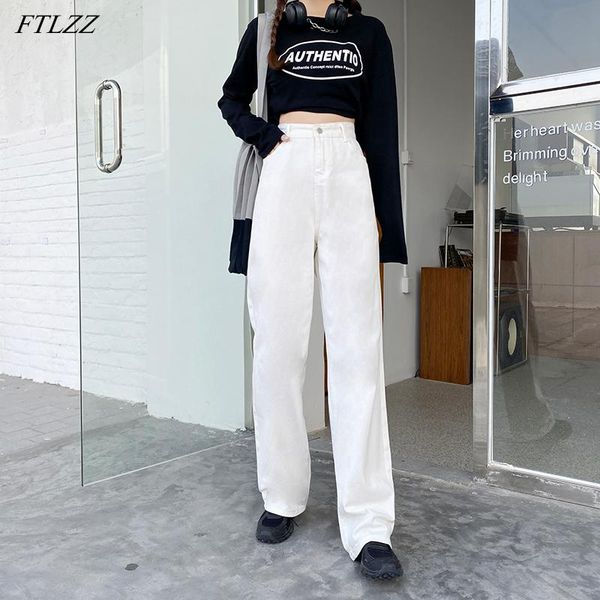 women's jeans ftlzz summer women high waist retro black white long denim pants streetwear female vintage loose straight trousers, Blue
women's jeans ftlzz summer women high waist retro black white long denim pants streetwear female vintage loose straight trousers, Blue