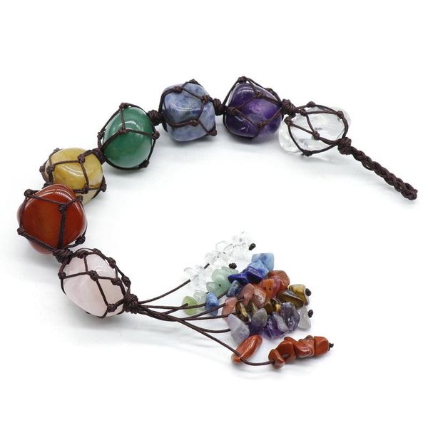 keychains natural crystal stone colorful seven chakra energy hand-woven ornaments diy jewelry accessories, Silver
keychains natural crystal stone colorful seven chakra energy hand-woven ornaments diy jewelry accessories, Silver