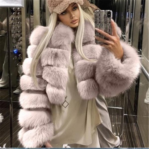 women's fur & faux 2021 winter fashion style european and american imitation stitching short lapel long sleeve warm coat women trendy, Black
women's fur & faux 2021 winter fashion style european and american imitation stitching short lapel long sleeve warm coat women trendy, Black
