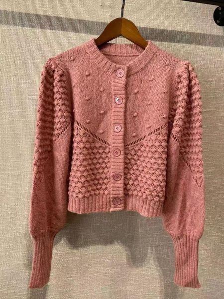 women's knits & tees 2021 autumn and winter hollow knit sweater puff sleeve long single-breasted cardigan all-match women, White
women's knits & tees 2021 autumn and winter hollow knit sweater puff sleeve long single-breasted cardigan all-match women, White