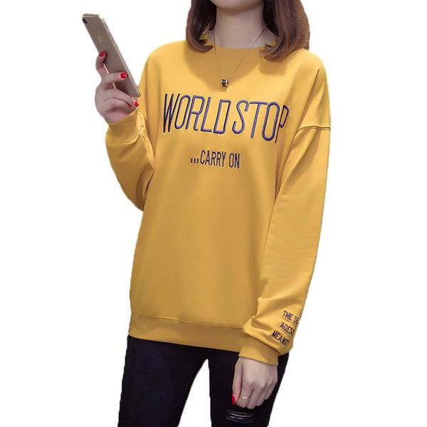 women's hoodies & sweatshirts 2021 spring and autumn large size simple embroidery alphabet long sleeve women pullovers loose shirt wome, Black
women's hoodies & sweatshirts 2021 spring and autumn large size simple embroidery alphabet long sleeve women pullovers loose shirt wome, Black