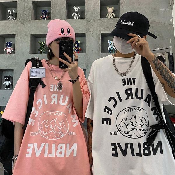 letter printed t-shirt women summer harajuku style couple loose short-sleeved students tee shirts women's, White
letter printed t-shirt women summer harajuku style couple loose short-sleeved students tee shirts women's, White
