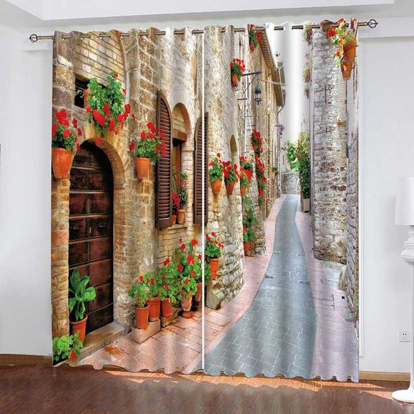 custom 3d curtain fabric street alley flower thickened windshield blackout curtains & drapes
custom 3d curtain fabric street alley flower thickened windshield blackout curtains & drapes