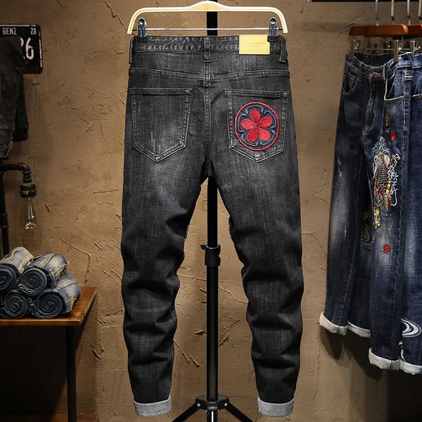 men's jeans men streetwear slim fit dragon embroidery stretch jogger fashion man hip hop cotton casual straight denim trousers 0im, Blue
men's jeans men streetwear slim fit dragon embroidery stretch jogger fashion man hip hop cotton casual straight denim trousers 0im, Blue
