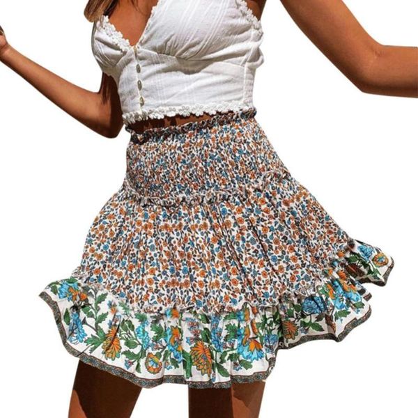 skirts 2021 womens summer ruffled floral print elastic tight high waist short skirt, Black
skirts 2021 womens summer ruffled floral print elastic tight high waist short skirt, Black