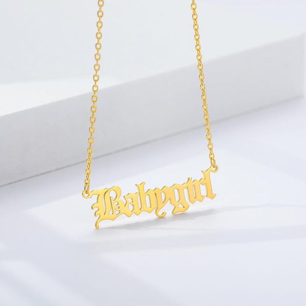 pendant necklaces old english babygirl for women stainless steel neck chain couple jewelry bff valentine day gift girlfriend, Silver
pendant necklaces old english babygirl for women stainless steel neck chain couple jewelry bff valentine day gift girlfriend, Silver