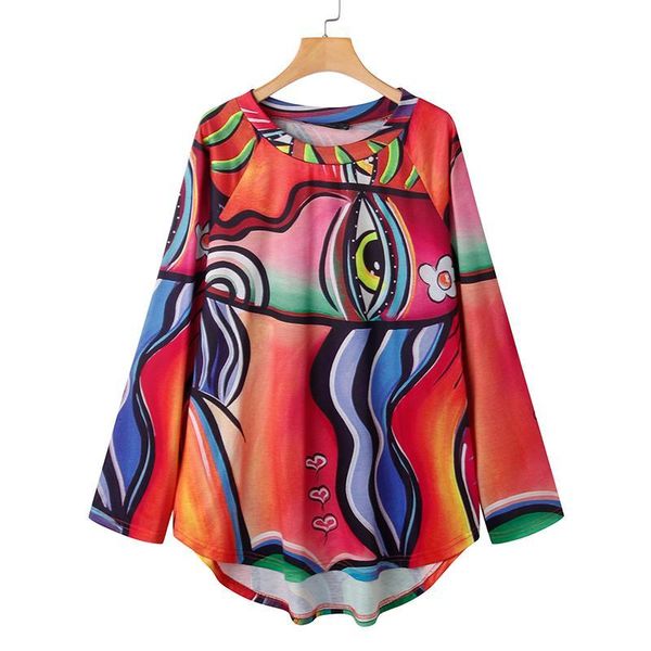 blouses women's printed blouse 2021 stylish asymmetrical casual long sleeve blusas female o neck tunic chemise plus size, White
blouses women's printed blouse 2021 stylish asymmetrical casual long sleeve blusas female o neck tunic chemise plus size, White