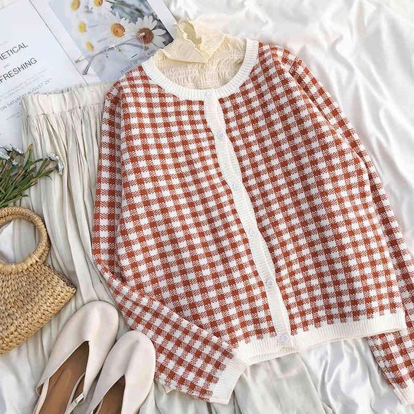 mooirue kawaii orange women knitted cardigan plaid winter crew neck with loose and thin buttons sweater coat g9qq, White;black
mooirue kawaii orange women knitted cardigan plaid winter crew neck with loose and thin buttons sweater coat g9qq, White;black