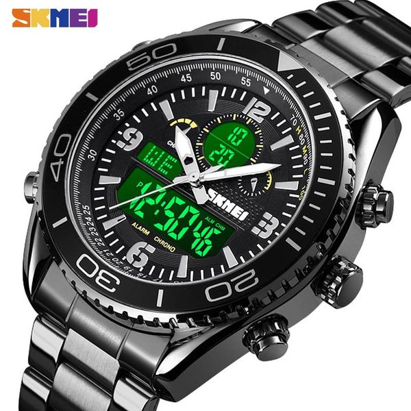 fashion digital watch men waterproof chronograph alarm men's watches luminous led display wristwatch male relogio wristwatches, Slivery;brown
