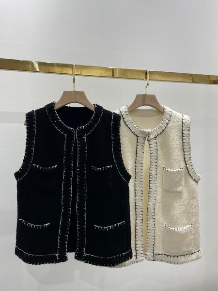 women's vests 2021 women fashion sleeveless no button cashmere cardigan vest 0928, Black;white
women's vests 2021 women fashion sleeveless no button cashmere cardigan vest 0928, Black;white