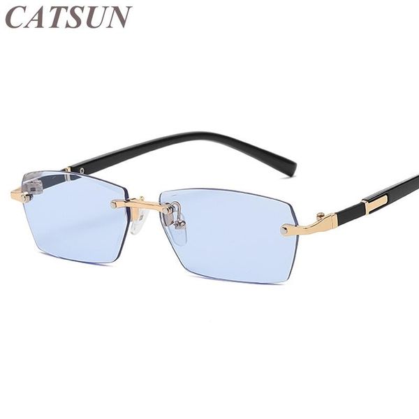 sunglasses 2021 fashion versatile square rimless cut edge women's small street pography simple temperament art glasses, White;black
sunglasses 2021 fashion versatile square rimless cut edge women's small street pography simple temperament art glasses, White;black