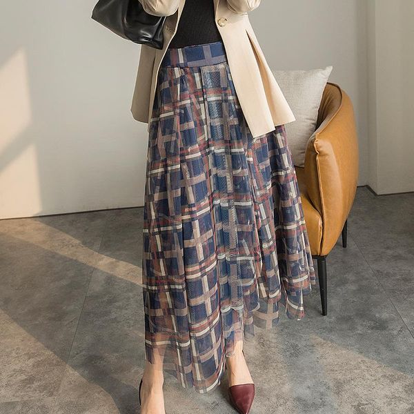 skirts 2021 spring summer women high waist gauze female a-line thin slim plaid skirt office lady fashion casual streetwears, Black
skirts 2021 spring summer women high waist gauze female a-line thin slim plaid skirt office lady fashion casual streetwears, Black