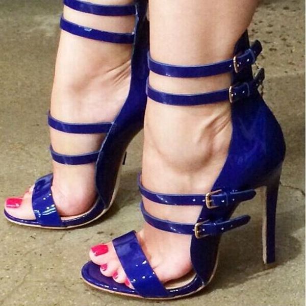 dress shoes fashion cross strappy high heel sandals red blue patent leather gladiator peep te cut-out summer party, Black
dress shoes fashion cross strappy high heel sandals red blue patent leather gladiator peep te cut-out summer party, Black