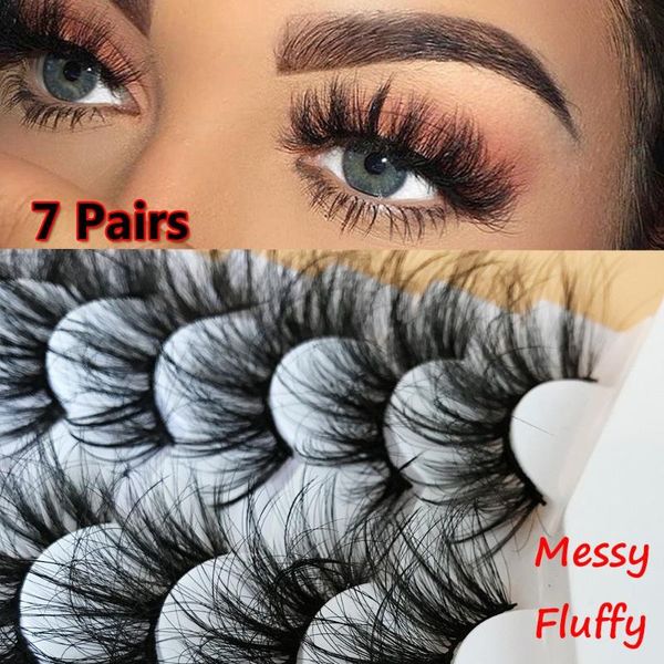 false eyelashes 7 pair 25mm cruelty natural long thick fluffy lashes 6d faxu mink hair messy
false eyelashes 7 pair 25mm cruelty natural long thick fluffy lashes 6d faxu mink hair messy