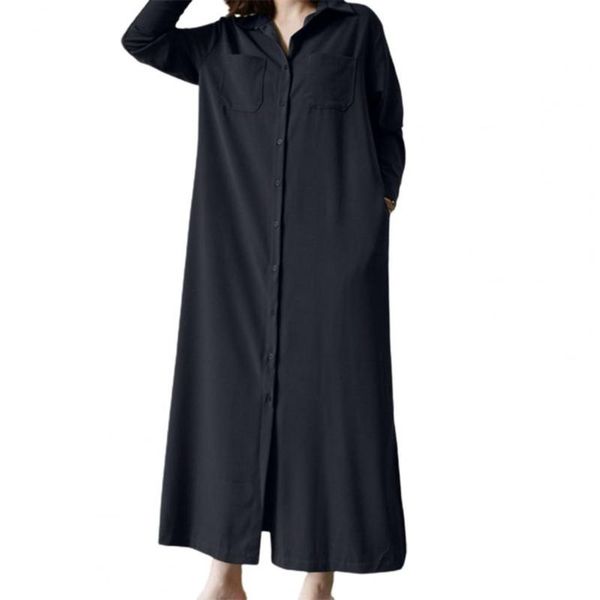 casual dresses shirt turn-down collar maxi dress long sleeve women solid color buttons party ladies baggy straight, Black;gray
casual dresses shirt turn-down collar maxi dress long sleeve women solid color buttons party ladies baggy straight, Black;gray