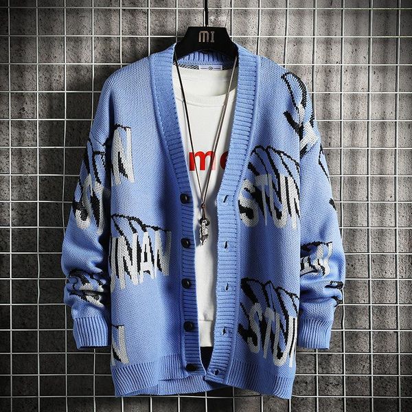 men's sweaters harajuku sweater fashion 3color cardigans autumn english elements coat loose knit long sleeve daliy all-match men cardig, White;black
men's sweaters harajuku sweater fashion 3color cardigans autumn english elements coat loose knit long sleeve daliy all-match men cardig, White;black