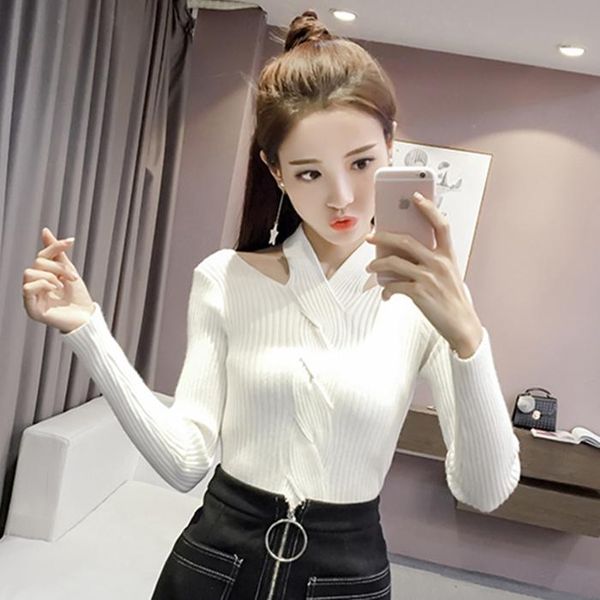 women's sweaters women pullover sweater v-neck collarknitted bottoming shirts, autumn winter long sleeves and clothes., White;black
women's sweaters women pullover sweater v-neck collarknitted bottoming shirts, autumn winter long sleeves and clothes., White;black