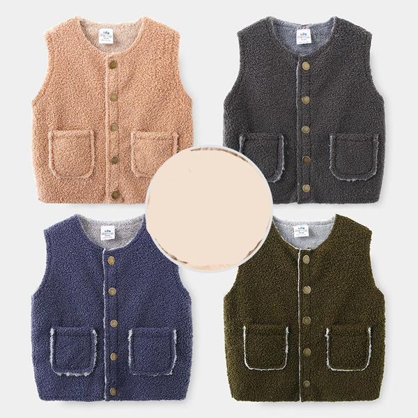 children's clothes winter baby boy waistcoat korean solid pocket lamb wool vest for kids thick plus velvet cardigan, Camo
children's clothes winter baby boy waistcoat korean solid pocket lamb wool vest for kids thick plus velvet cardigan, Camo