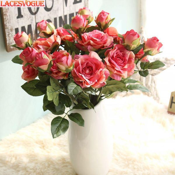 Wholesale Rose Bouquet Artificial Flower Bouquets Home Decoration Wedding Fake Party Po Props Decorative Flowers & Wreaths
Wholesale Rose Bouquet Artificial Flower Bouquets Home Decoration Wedding Fake Party Po Props Decorative Flowers & Wreaths