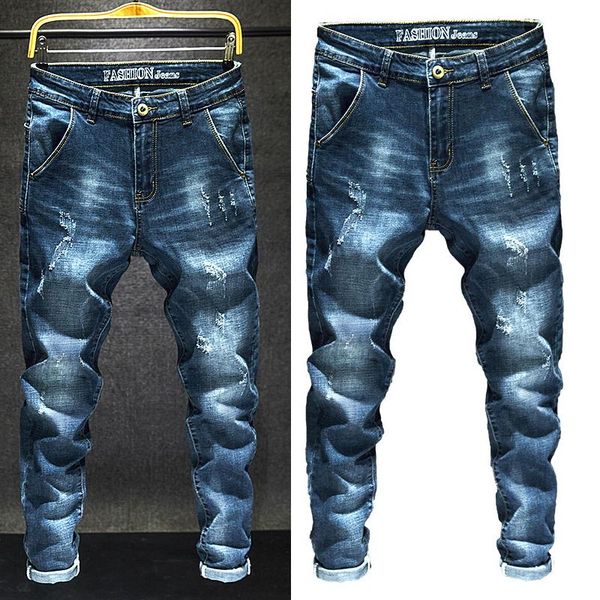 men's jeans 2021 spring and autumn korean trend youth casual slim micro stretch all-match clothing, Blue
men's jeans 2021 spring and autumn korean trend youth casual slim micro stretch all-match clothing, Blue