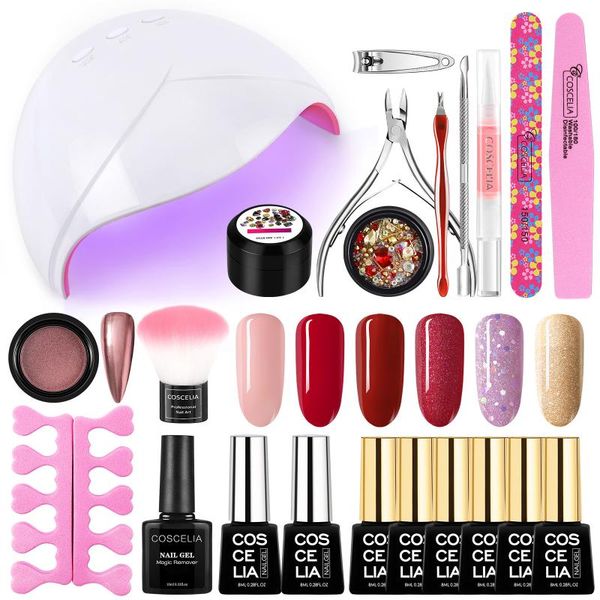 nail art kits coscelia set manicure with uv led lamp semipermanent gel polish all for supplies professionals 
nail art kits coscelia set manicure with uv led lamp semipermanent gel polish all for supplies professionals