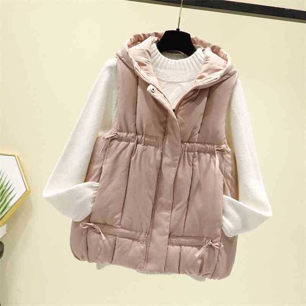 cotton padded vest women casual hooded short parka mujer autumn winter sleeveless warm waistcoat female plus size outwear 210525, Black;white
cotton padded vest women casual hooded short parka mujer autumn winter sleeveless warm waistcoat female plus size outwear 210525, Black;white