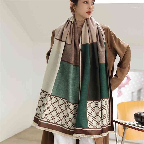 scarv lady shawls women cashmere scarf winter geometric plaid print thick warm wraps brand blanket pashmina cape stol1, Blue;gray
scarv lady shawls women cashmere scarf winter geometric plaid print thick warm wraps brand blanket pashmina cape stol1, Blue;gray