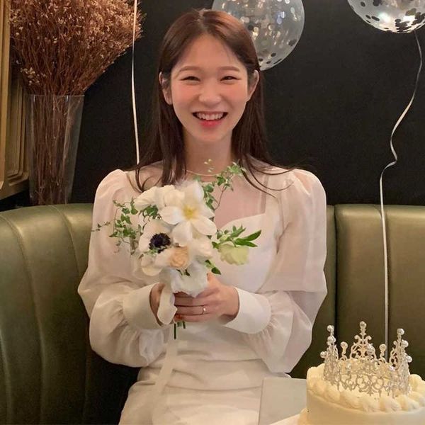 women's t-shirt south korea chic spring soft faerie around her neck knit high waist thin medium long bubble ilmt, White
women's t-shirt south korea chic spring soft faerie around her neck knit high waist thin medium long bubble ilmt, White
