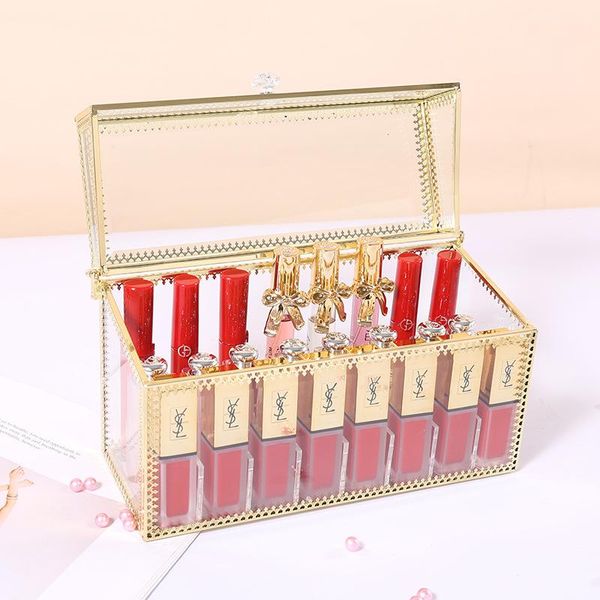 bathroom storage & organization 24 grids gold edge glass lipstick holders copper makeup cosmetic organizer box with lid
bathroom storage & organization 24 grids gold edge glass lipstick holders copper makeup cosmetic organizer box with lid