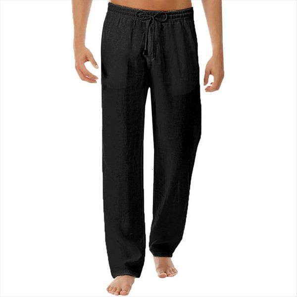 casual simple cotton linen cool women pants clothing loose elastic waist male w, Black
casual simple cotton linen cool women pants clothing loose elastic waist male w, Black