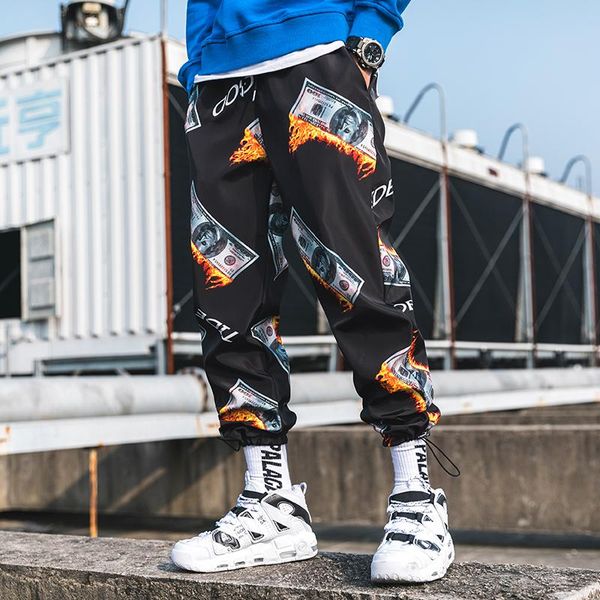 men's pants fashion printed men harem hip hop casual streetwear joggers 2021 summer elastic waist trousers lbz45, Black
men's pants fashion printed men harem hip hop casual streetwear joggers 2021 summer elastic waist trousers lbz45, Black