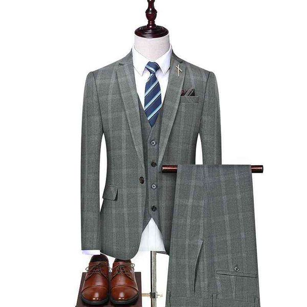 luxury suits blaze men's plaid 2021 autumn and winter casual busins profsional white-collar slim three piece suit, Black
luxury suits blaze men's plaid 2021 autumn and winter casual busins profsional white-collar slim three piece suit, Black