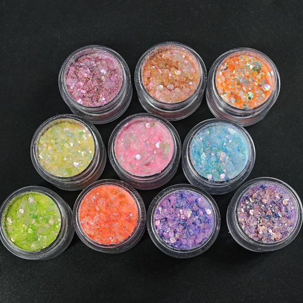 50g/bag mermaid nail art sequin mix size chameleon chunky glitter powder 10 colors diy flake gradient manicure decoration tg#41, Silver;gold
50g/bag mermaid nail art sequin mix size chameleon chunky glitter powder 10 colors diy flake gradient manicure decoration tg#41, Silver;gold