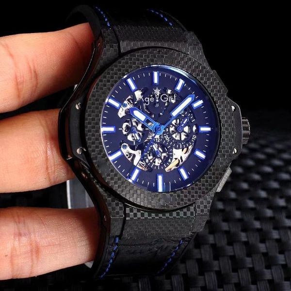 wristwatches men automatic mechanical full black watch carbon fiber leather rubber sapphire luminous, Slivery;brown
wristwatches men automatic mechanical full black watch carbon fiber leather rubber sapphire luminous, Slivery;brown