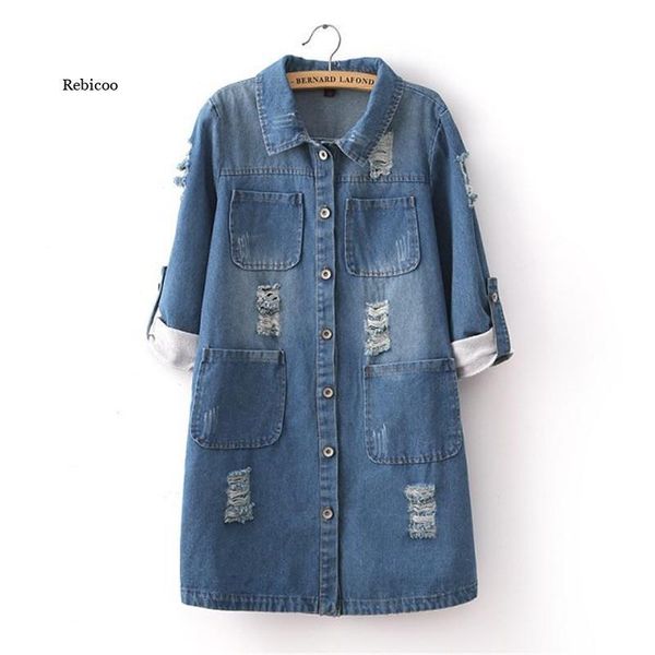 women's jackets women denim coats jacket casual autumn shirt female long jean plus size s- 5xl, Black;brown
women's jackets women denim coats jacket casual autumn shirt female long jean plus size s- 5xl, Black;brown