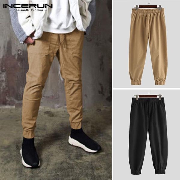 men's pants incerun men casual elastic waist pockets solid color fashion trousers joggers chic comfy leisure long plus size 5xl, Black
men's pants incerun men casual elastic waist pockets solid color fashion trousers joggers chic comfy leisure long plus size 5xl, Black